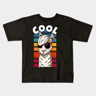 Cool Llama with Sunglasses Kids T-Shirt